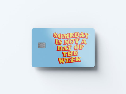 Watercolor someday design | credit card sticker | small chip | credit card skin for nursery and home wall decor.