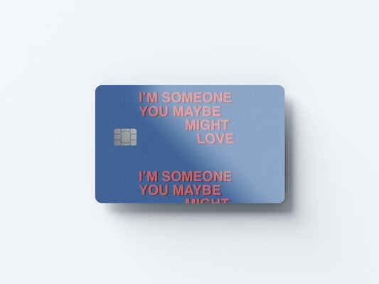 Watercolor someone you love design | credit card sticker | small chip | credit card skin for nursery and home wall decor.
