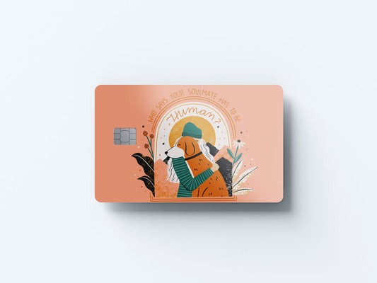 Watercolor soulmate design | credit card sticker | small chip | credit card skin for nursery and home wall decor.