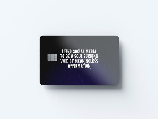 Watercolor soul-sucking meaningless affirmation design | credit card sticker | small chip | credit card skin for nursery and home wall decor.