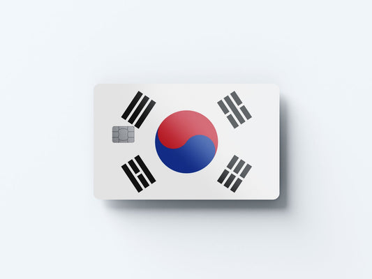 Watercolor south korea design | credit card sticker | small chip | credit card skin for nursery and home wall decor.