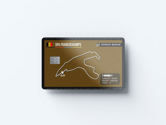 Watercolor spa francorchamps design | credit card sticker | small chip | credit card skin for nursery and home wall decor.