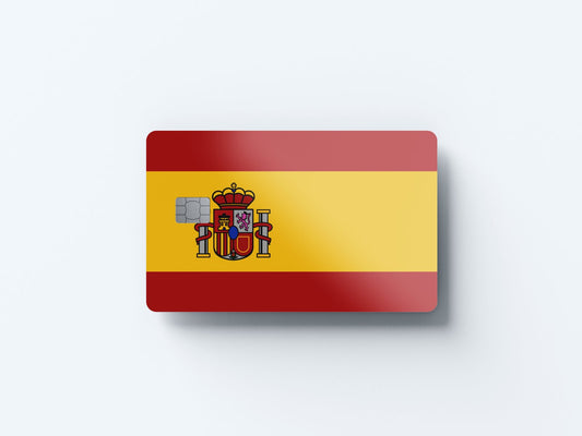 Watercolor spain design | credit card sticker | small chip | credit card skin for nursery and home wall decor.