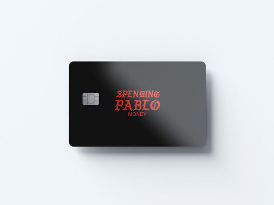 Watercolor spending pablo money design | credit card sticker | small chip | credit card skin for nursery and home wall decor.