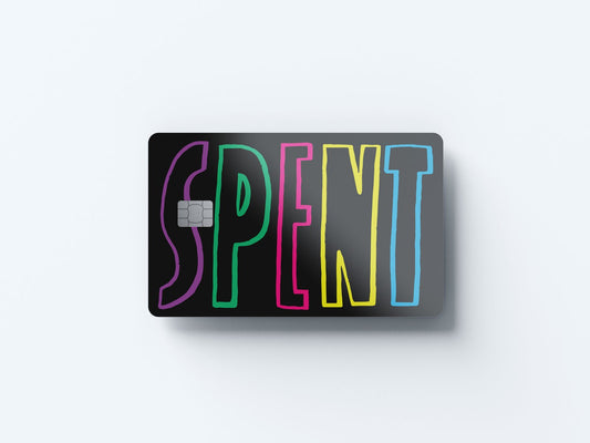 Watercolor spent design | credit card sticker | small chip | credit card skin for nursery and home wall decor.