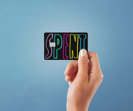Watercolor spent design | credit card sticker | small chip | credit card skin for nursery and home wall decor.