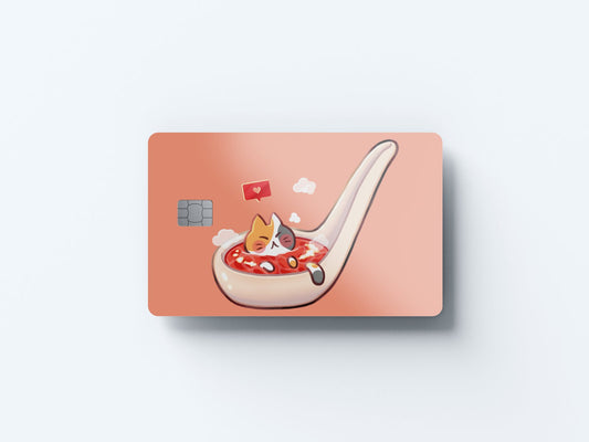 Watercolor spicy design | credit card sticker | small chip | credit card skin for nursery and home wall decor.