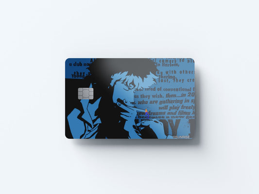Watercolor spike in blue design | credit card sticker | small chip | credit card skin for nursery and home wall decor.