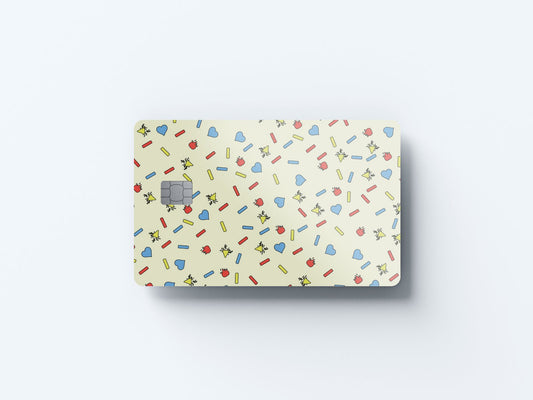Watercolor sprinkles design | credit card sticker | small chip | credit card skin for nursery and home wall decor.
