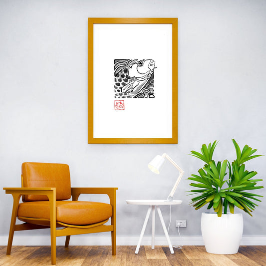 square koi Asian Style Poster | Wall Art for Home & Office | High-Quality Print - High-Quality Visual Display