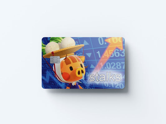 Watercolor stalks design | credit card sticker | small chip | credit card skin for nursery and home wall decor.