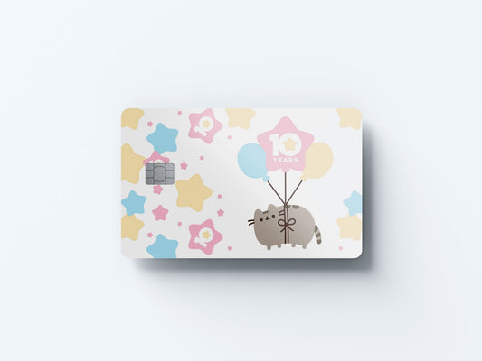 Watercolor stars and balloons design | credit card sticker | small chip | credit card skin for nursery and home wall decor.