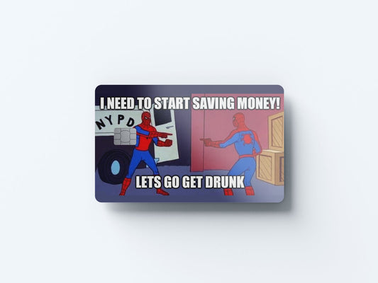 Watercolor start saving spidey design | credit card sticker | small chip | credit card skin for nursery and home wall decor.