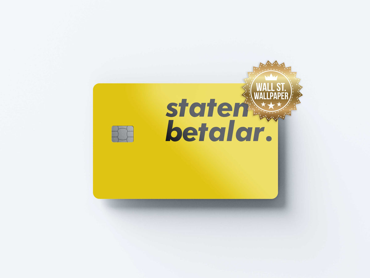 Staten Betalar - Premium Vinyl Credit Card Skin Cover by Wonderwallsboutique