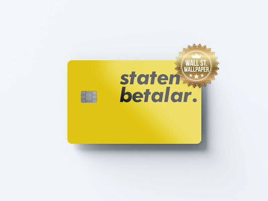 Staten Betalar - Premium Vinyl Credit Card Skin Cover by Wonderwallsboutique