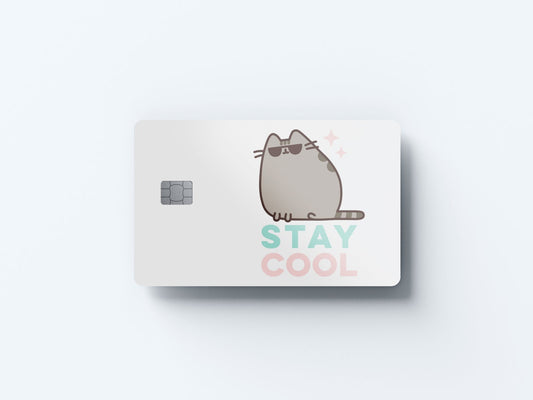 Watercolor stay cool design | credit card sticker | small chip | credit card skin for nursery and home wall decor.