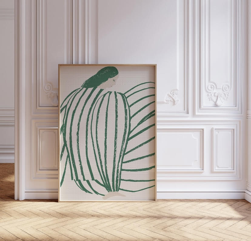 Boho-Inspired Green Striped Dress for Women