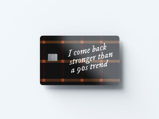 Watercolor stronger than a 90s trend design | credit card sticker | small chip | credit card skin for nursery and home wall decor.