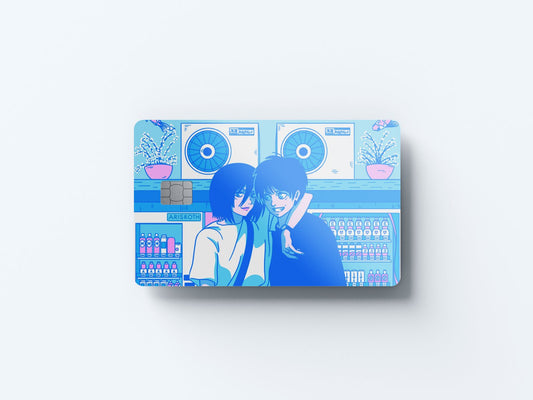 Watercolor summer break design | credit card sticker | small chip | credit card skin for nursery and home wall decor.
