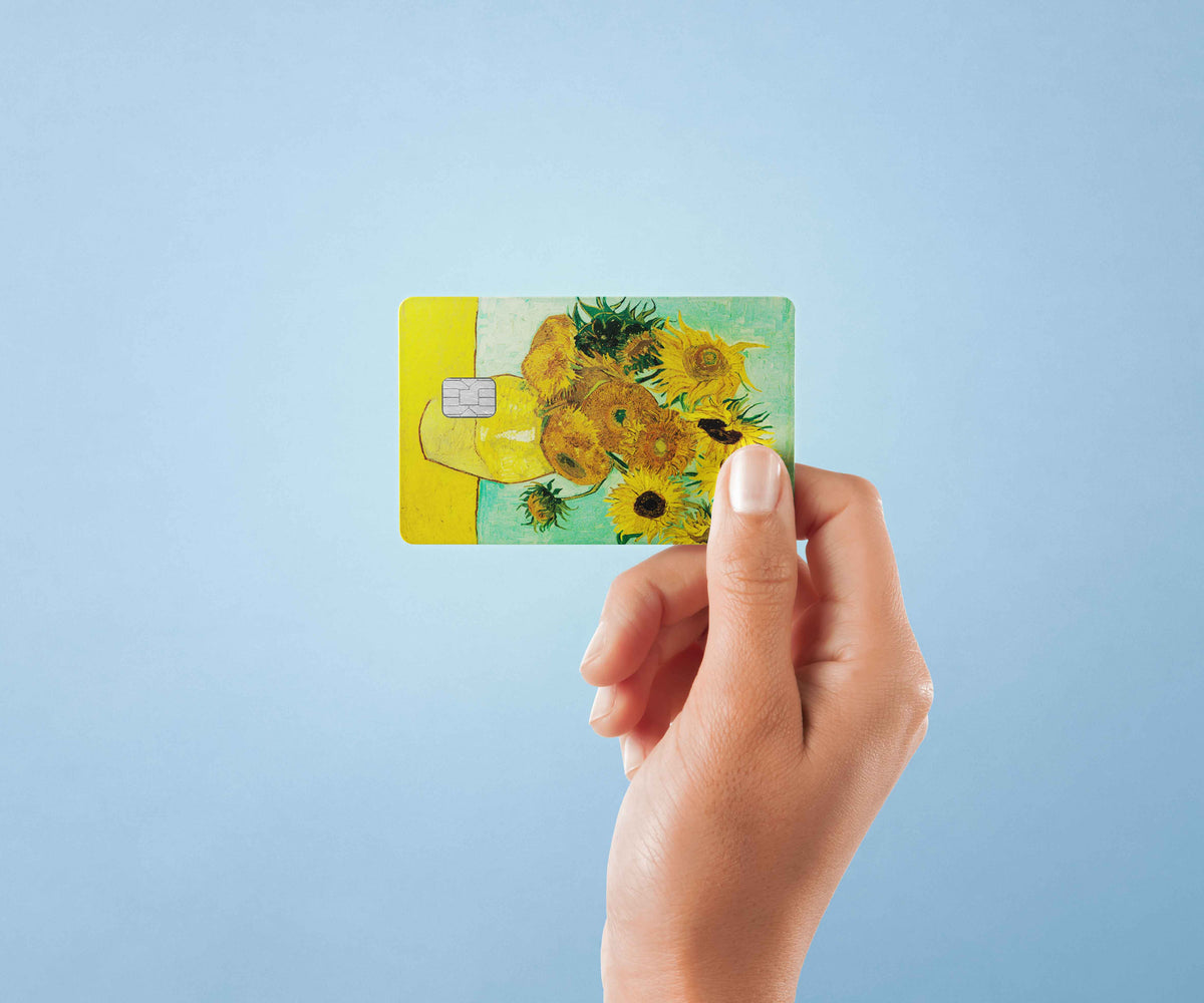 Sunflowers - Premium Vinyl Credit Card Skin Cover by Wonderwallsboutique