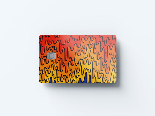 Watercolor sunset slime design | credit card sticker | small chip | credit card skin for nursery and home wall decor.
