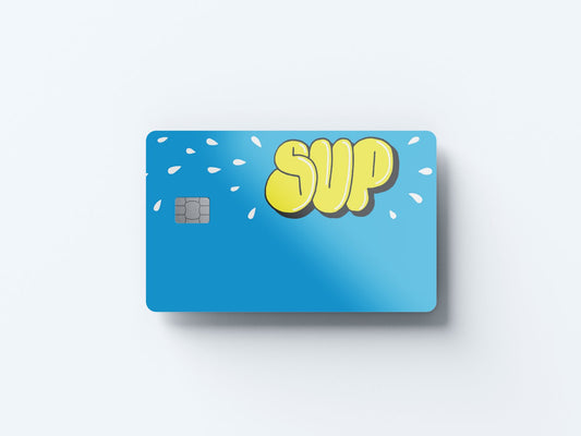 Watercolor sup design | credit card sticker | small chip | credit card skin for nursery and home wall decor.