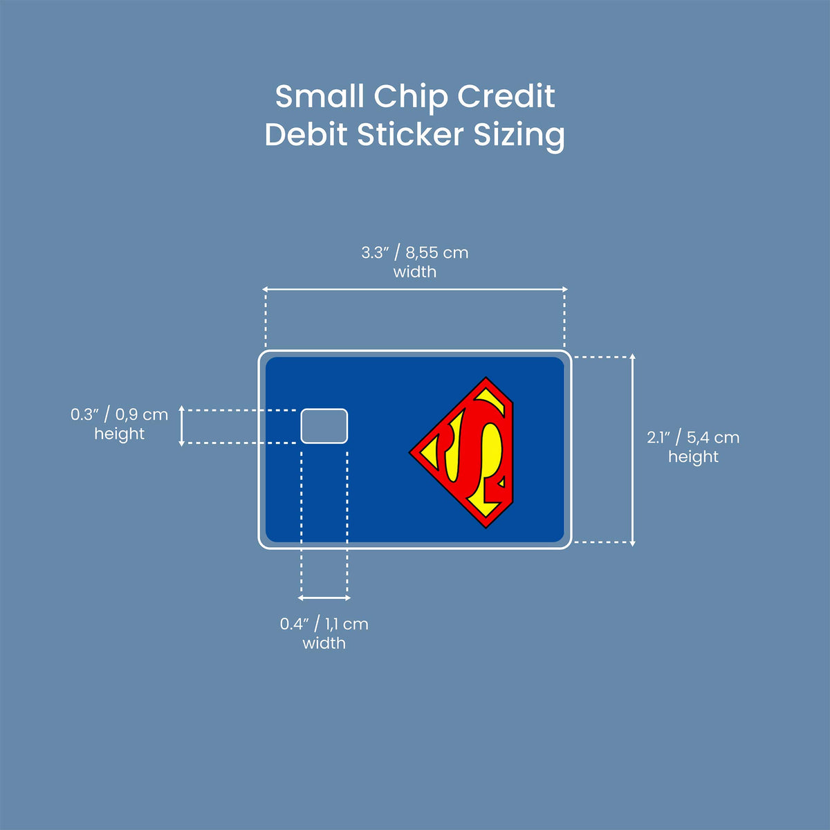 Superman Logo - Premium Vinyl Credit Card Skin Cover by Wonderwallsboutique