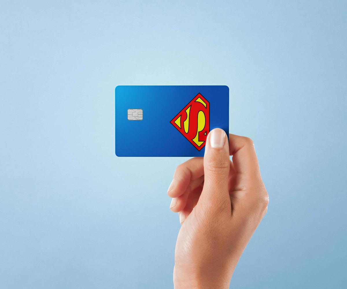 Superman Logo - Premium Vinyl Credit Card Skin Cover by Wonderwallsboutique