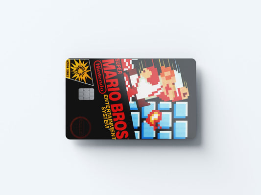 Watercolor super mario design | credit card sticker | small chip | credit card skin for nursery and home wall decor.