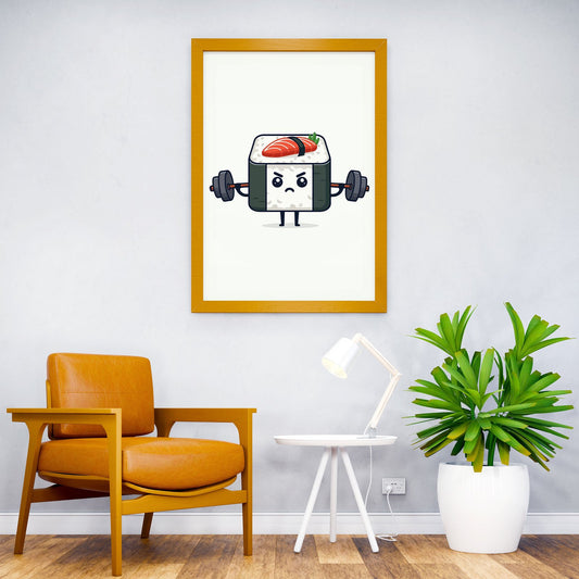 sushi weightlifting Asian Style Poster | Wall Art for Home & Office | High-Quality Print - High-Quality Visual Display