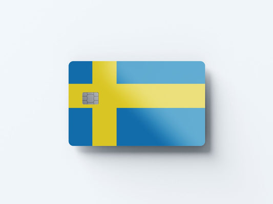 Watercolor sweden design | credit card sticker | small chip | credit card skin for nursery and home wall decor.