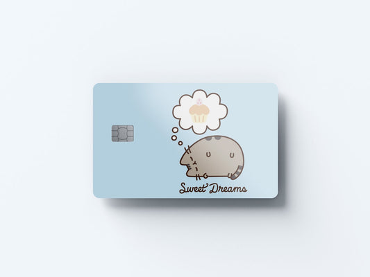 Watercolor sweet dreams design | credit card sticker | small chip | credit card skin for nursery and home wall decor.