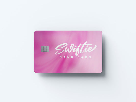 Watercolor swiftie bank card design | credit card sticker | small chip | credit card skin for nursery and home wall decor.