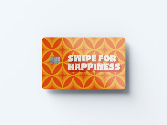 Watercolor swipe for happiness design | credit card sticker | small chip | credit card skin for nursery and home wall decor.