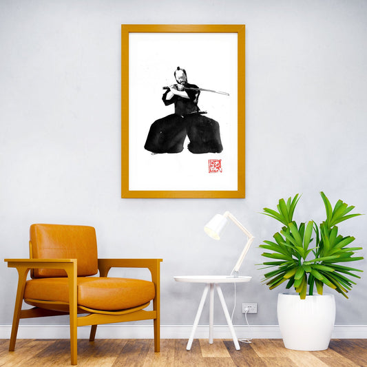 tall samurai Asian Style Poster | Wall Art for Home & Office | High-Quality Print - High-Quality Visual Display