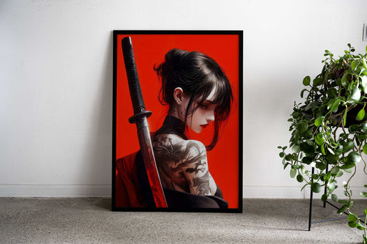 tattoo sexy assassin's Asian Style Poster | Wall Art for Home & Office | High-Quality Print - High-Quality Visual Display
