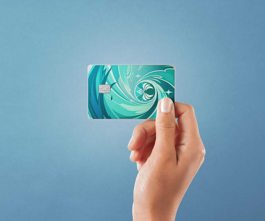 Watercolor tcg anemo design | credit card sticker | small chip | credit card skin for nursery and home wall decor.