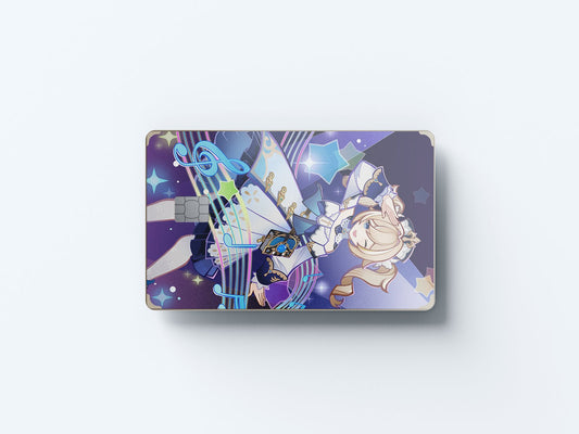 Watercolor tcg barbara design | credit card sticker | small chip | credit card skin for nursery and home wall decor.