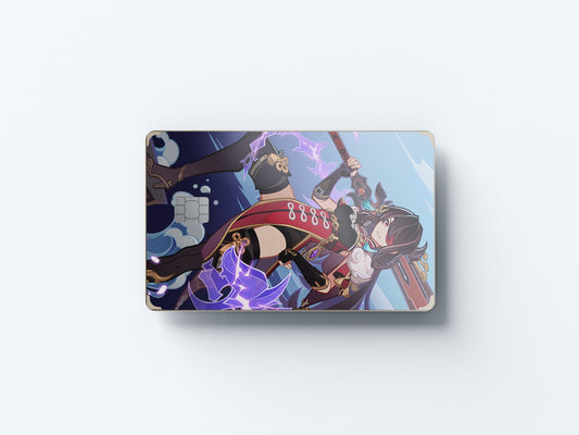 Watercolor tcg beidou design | credit card sticker | small chip | credit card skin for nursery and home wall decor.