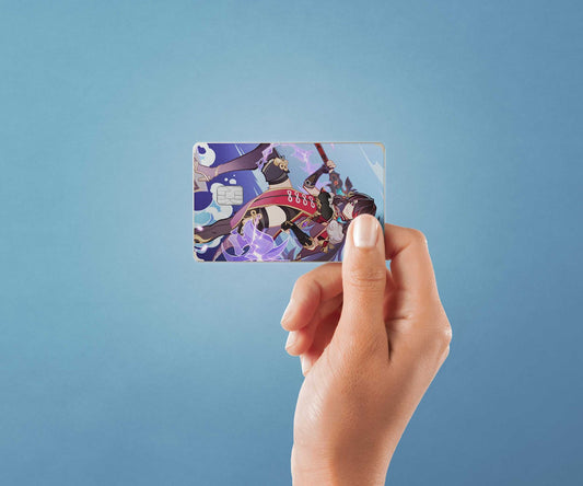Watercolor tcg beidou design | credit card sticker | small chip | credit card skin for nursery and home wall decor.