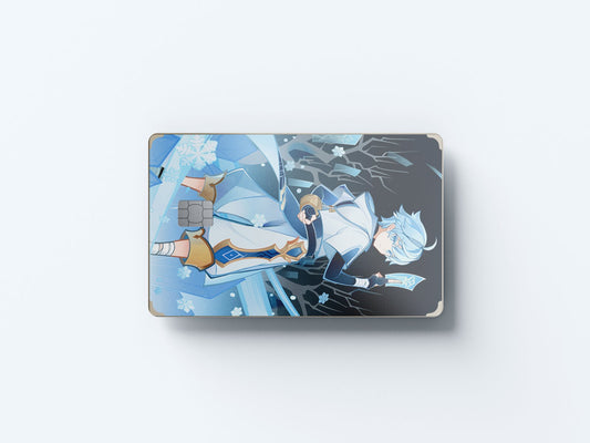Watercolor tcg chongyun design | credit card sticker | small chip | credit card skin for nursery and home wall decor.