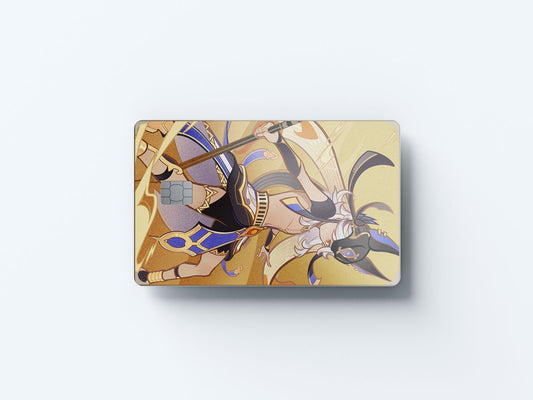Watercolor tcg cyno design | credit card sticker | small chip | credit card skin for nursery and home wall decor.