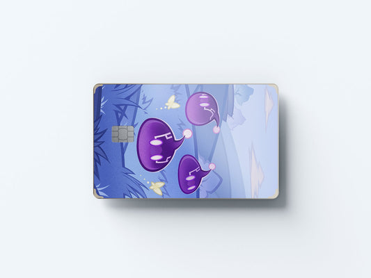 Watercolor tcg electro slimes design | credit card sticker | small chip | credit card skin for nursery and home wall decor.