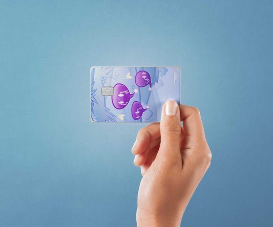 Watercolor tcg electro slimes design | credit card sticker | small chip | credit card skin for nursery and home wall decor.