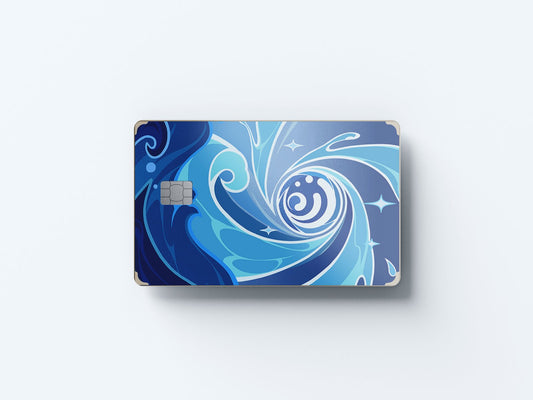 Watercolor tcg hydro design | credit card sticker | small chip | credit card skin for nursery and home wall decor.