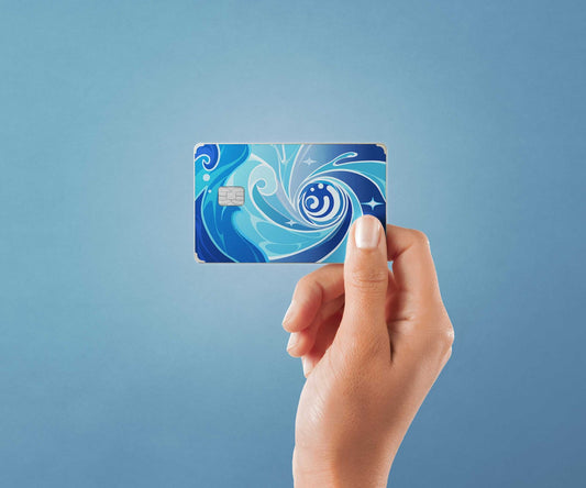 Watercolor tcg hydro design | credit card sticker | small chip | credit card skin for nursery and home wall decor.