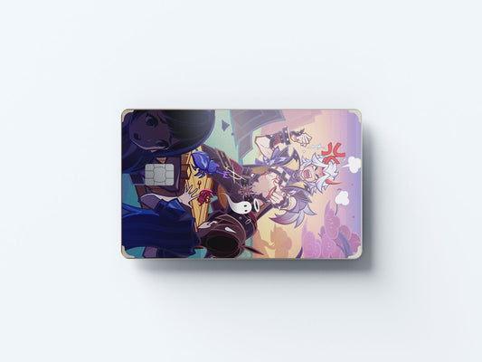 Watercolor tcg itto angry design | credit card sticker | small chip | credit card skin for nursery and home wall decor.