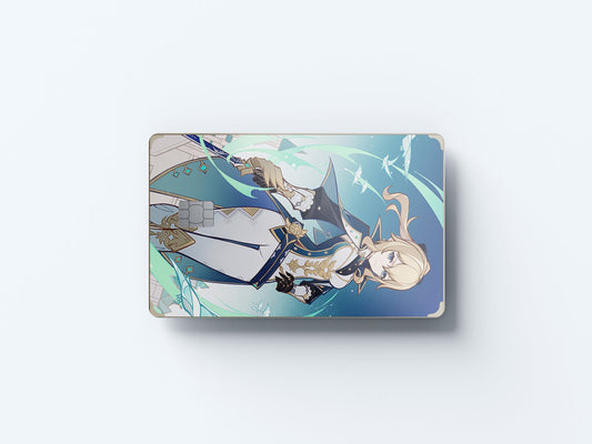 Watercolor tcg jean design | credit card sticker | small chip | credit card skin for nursery and home wall decor.