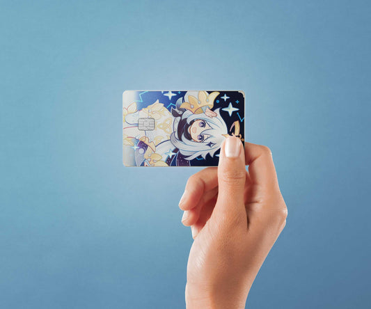 Watercolor tcg paimon design | credit card sticker | small chip | credit card skin for nursery and home wall decor.