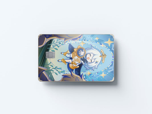 Watercolor tcg traveling companion design | credit card sticker | small chip | credit card skin for nursery and home wall decor.
